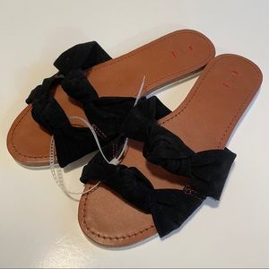 ED by Ellen Black Knot Sandals 7.5